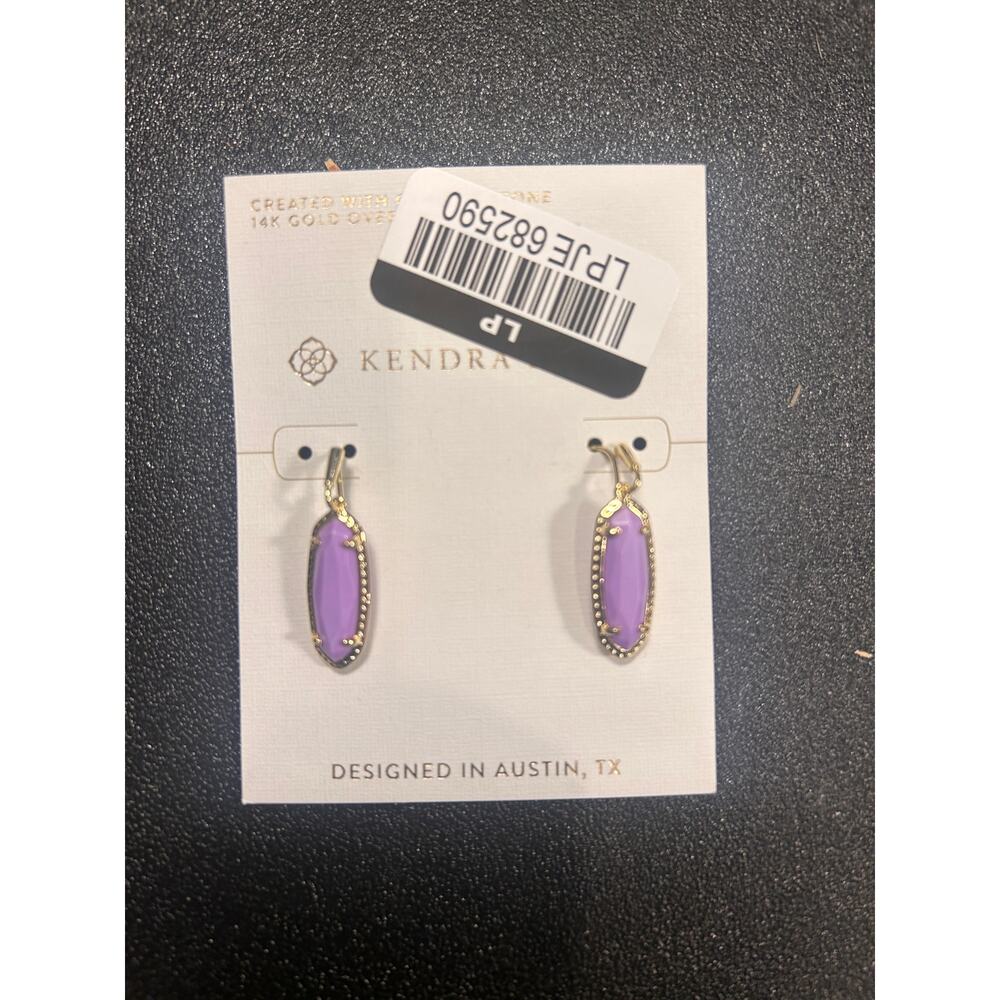 Kendra Scott Eva Drop Earrings - Purple